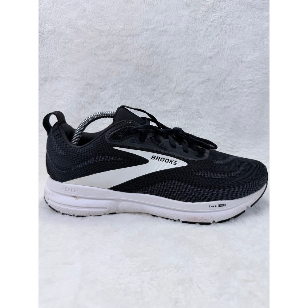 Brooks Trace 4 Mens Running Shoes Black White Size 10 2E Wide Sneaker